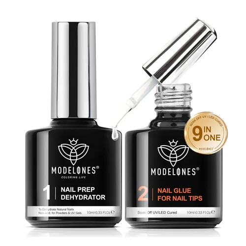 Vista 18 de modelones 2pcs 0.5 fl oz 10 in One X Nail Gel Pegamento Gel Base Coat Brush D-transparente-2