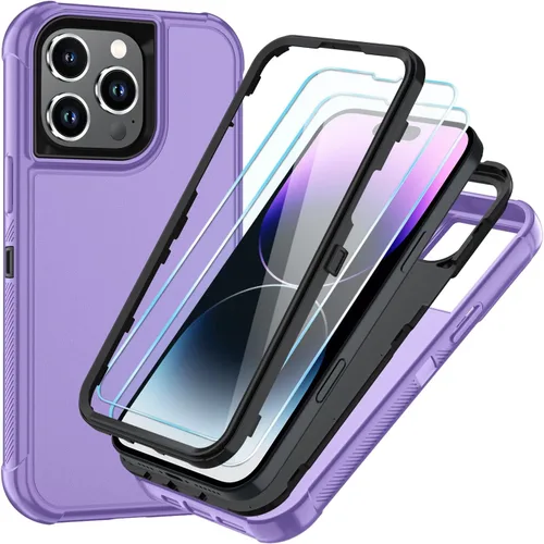 Vista 33 de SunStory Funda compatible con iPhone 11 con protector de pantalla HD, 3 capas de alta resistencia de cuerpo completo, funda protectora híbrida 3