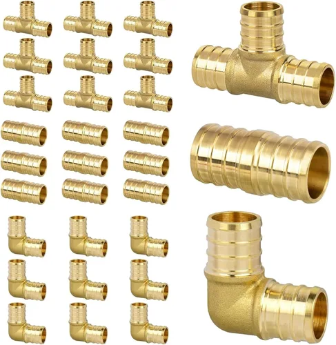 Vista 29 de Acoplamiento Pex de 1/2", Accesorios Pex, Accesorios de Engaste de Latón de Alta Resistencia para Tubos PEX con Construcción Resistente a Fugas