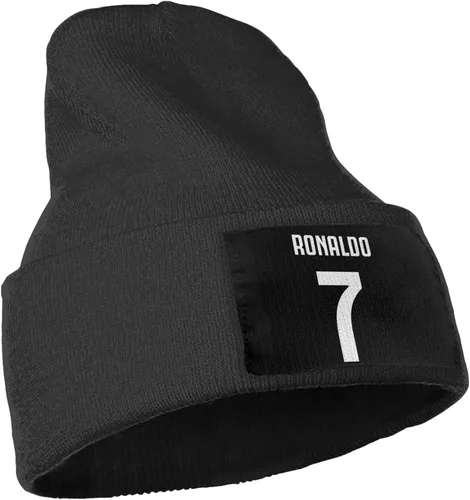 Vista 2 de Ronaldo #7 - Gorro de punto unisex para adultos, estilo casual, pasamontañas, medio pasamontañas