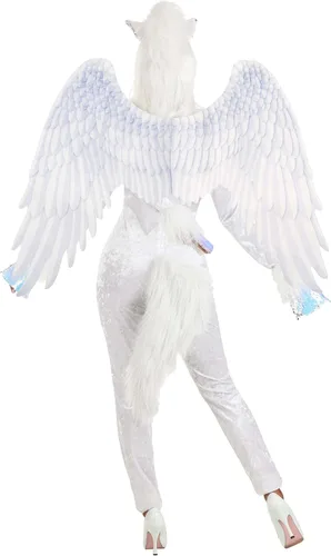 Vista 3 de Disfraz de Pegaso mágico y elegante para adultos, para mujer, fiesta de disfraces de fantasía y mítica, cosplay y Halloween