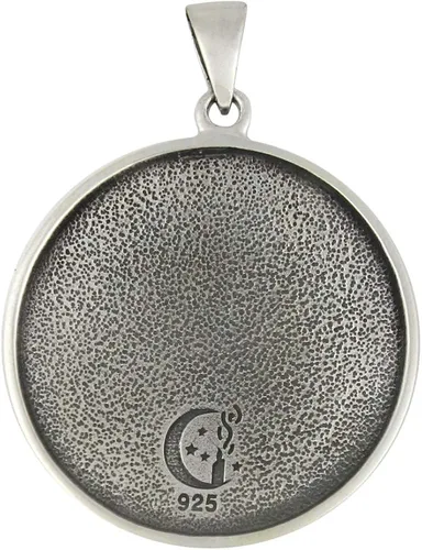 Vista 2 de Moonlight Mysteries Plata de ley Segundo pentáculo de Saturno Talismán para defensa, Metal