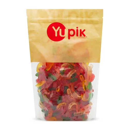 Vista 7 de Yupik Caramelos de cereza agria, 2.2 lb (35.2 oz), paquete de 6, bolas con sabor a cereza, dulces y ácidos, gomitas rojas masticables, dulces