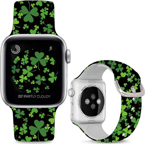 Vista 10 de Correas de silicona suaves compatibles con Apple Watch Band de 1.496 in 1.575 in 1.614 in 1.654 in 1.732 in 1.772 in 1.811 in 1.929 in, correa