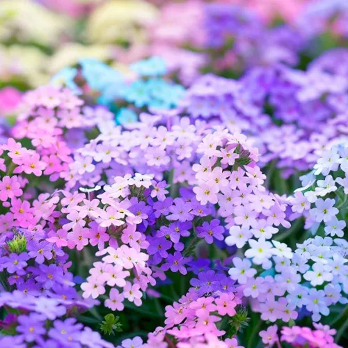 Vista 5 de Más de 10000 semillas de flores de verbena mixtas para plantar, semillas de verbena orgánicas, semillas de musgo de verbena que atraen la floración