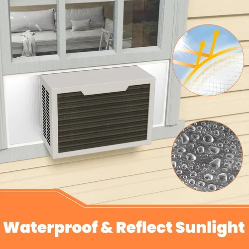 Vista 3 de GCGOODS Paneles de Espuma Aislante para Aire Acondicionado de Ventana de 17" x 9" con Papel de Aluminio, Panel Lateral de Aislamiento Impermeable