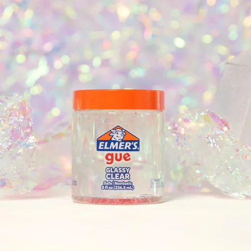 Vista 7 de Elmer's Gue - Slime premezclado, slime transparente y cristalino, ideal para mezclar con complementos, 2 unidades Transparente vidrioso