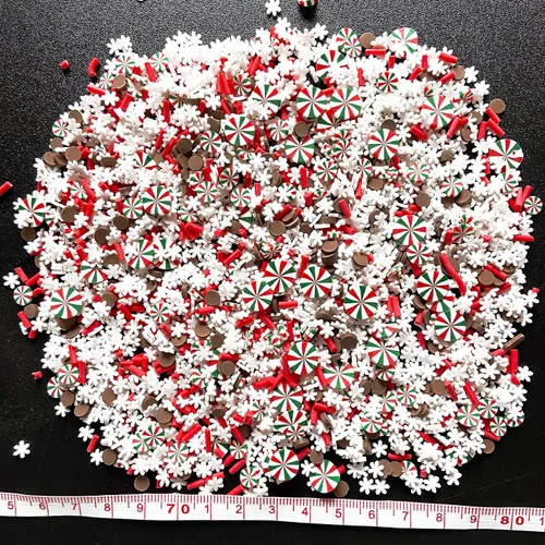 Vista 4 de Chispitas Falsas Chispitas Falsas de Navidad Chispitas Falsas de Caramelo Chispitas de Arcilla Polimérica Chispitas Poliméricas Rebanadas de Arcilla
