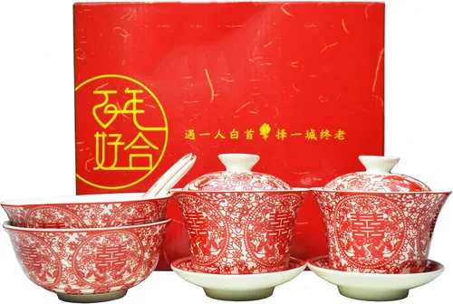 Vista 10 de Liang baobao Juego de 2 cucharas de té de boda chino, dragón de porcelana y fénix para adultos, hombres, mujeres, parejas, fiesta de boda