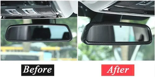 Vista 2 de YIWANG Marco de espejo retrovisor interior de coche para Range Rover Sport 2009-2017 Discovery Sport 15-17 Discovery 4 09-16 Evoque Vogue 2011-17