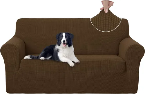Vista 99 de U-NICE HOME Funda para sofá biplaza elástica, cubierta para sofá, funda para sillón, protector de muebles para sofá con 2 cojines, funda para sofá