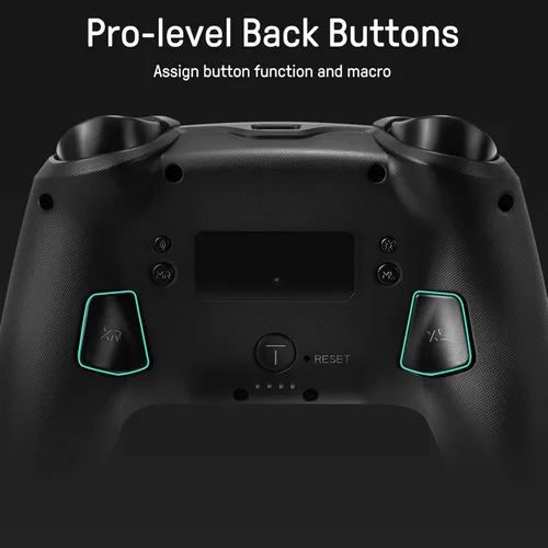 Vista 9 de Firefly Patrón luminoso Switch Pro Controlador inalámbrico compatible con Nintendo SwitchOLEDLite, mando a distancia Bluetooth FUNLAB con 7