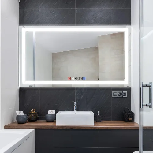 Vista 13 de Espejo LED de longitud completa de 19 x 59 pulgadas para baño con 3 modos de color, atenuador táctil, tocador iluminado de pie o montaje en pared