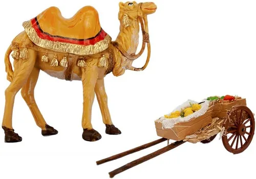 Vista 4 de Venerare Figura de pesebre de camello de pie Colección 5 pulgadas Hecho a mano en Italia