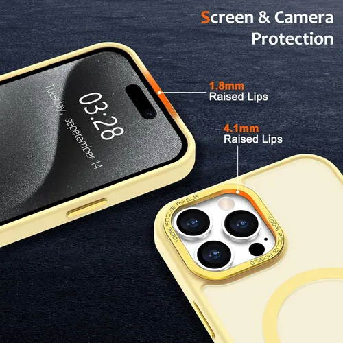 Vista 1158 de Anuck - Funda magnética para iPhone 11 compatible con MagSafe, carcasa trasera mate translúcida dura, borde de TPU, delgada, resistente a impactos
