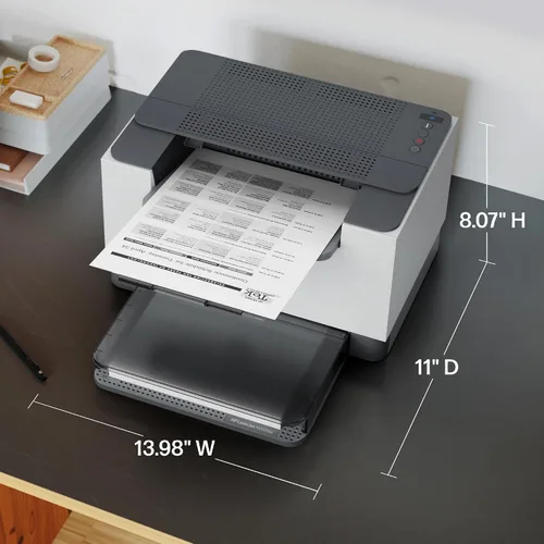 Vista 6 de Impresora láser inalámbrica HP LaserJet M207dw, Blanco y Negro, Dúplex, Ideal para la Oficina