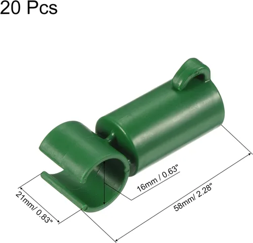 Vista 2 de MECCANIXITY Clip de conector de estacas de plantas de 2.28 pulgadas de largo, clips de hebilla para juntas de tubería para palos de patio, caña