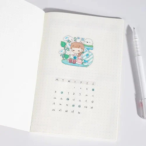 Vista 8 de TWONE Cuaderno, paquete de 6 cuadernos de papel kraft de tapa blanda, cuadrícula de puntos, cuadernos para oficina, escuela, negocios, trabajo