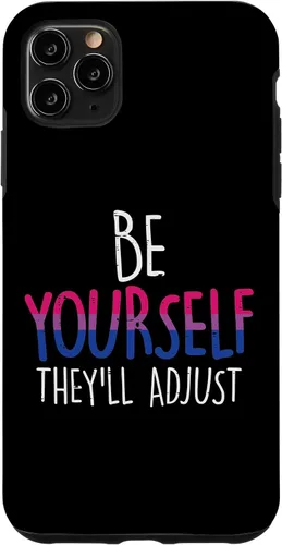 Vista 11 de Funda para iPhone 15 Be Yourself They Will Adjust LGBTQ Bisexual Flag Gay Pride Bi