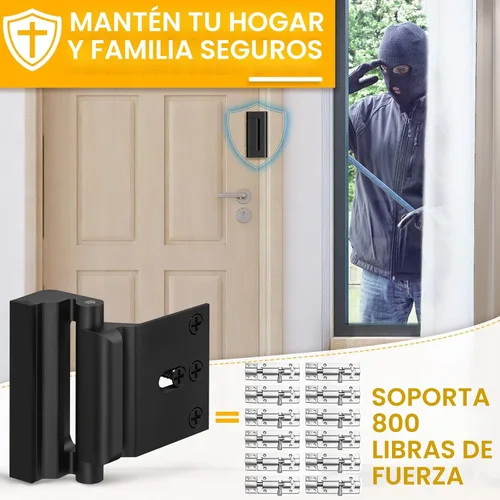 Vista 3 de Cerradura de puerta de seguridad para el hogar Cerradura de refuerzo de puerta Cerraduras de puerta para niños Cerradura de seguridad para niños