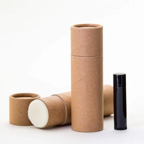 Vista 2 de KJ's Krafts - Tubos de bálsamo labial de cartón kraft marrón de 3 onzas (12 unidades) - Hidratante, hidratante, protección labial