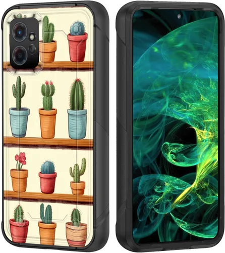 Vista 23 de Funda para Moto G Stylus 5G 2023, resistente de doble capa de policarbonato duro y silicona suave, resistente a prueba de golpes, funda protectora
