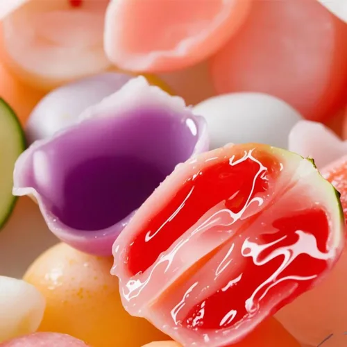 Vista 4 de Caramelos de cera masticables con centro de jarabe dulce, 7.05 onzas, sabores de frutas mixtas, múltiples formas, para eventos sociales (7.05 oz)