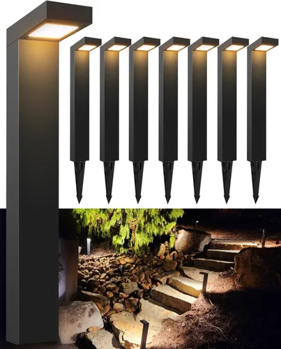 Vista 8 de GKOLED Paquete de 4 Luces de Paisaje de Bajo Voltaje, Luces de Sendero, 3W 9-15V CA/CC Cableadas para Exteriores Luces LED de Sendero de Paisaje