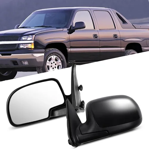 Vista 33 de Conjunto de espejo lateral del conductor o del pasajero para Ford F150 F250 F350 plegable manual, sin calefacción, color negro liso, paquete de 1
