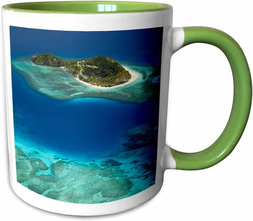 Vista 8 de 3dRose Danita Delimont – Fiji – matamanoa Isla, Arrecife de Coral, Mamanuca Islands, Fiji – oc01 dwa0165 – David Muro – Tazas, Negro/Blanco