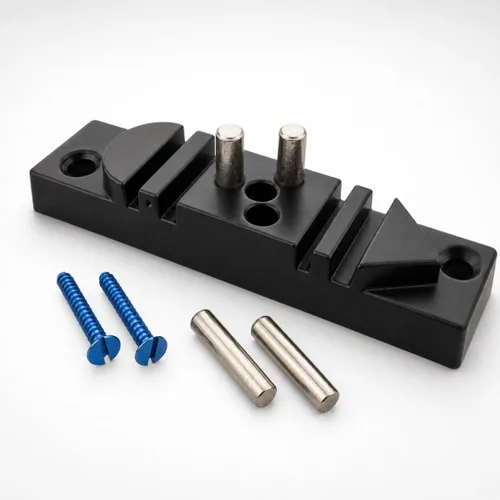 Vista 3 de JEWEL TOOL Plantilla de doblado de alambre de aluminio fundido Tamaño compacto 4.5 x 1 pulgada x 1.6 pulgadas Incluye 4 clavijas de acero y 2