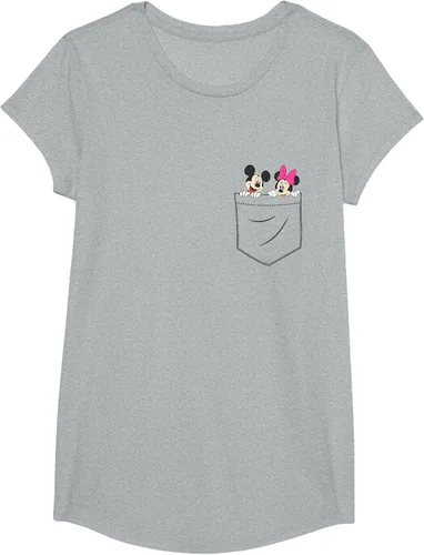 Vista 68 de Disney Mickey & Minnie Mouse - Camiseta de bolsillo pequeño para pareja