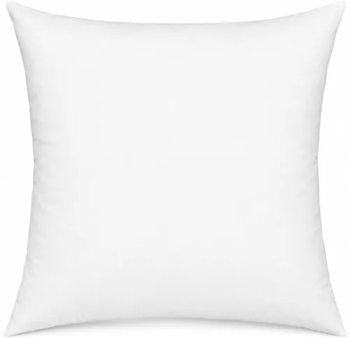 Vista 7 de Fennco Styles Relleno de almohada de fibra de poliéster blanco - Hecho en Estados Unidos (16 x 16 pulgadas redondo)