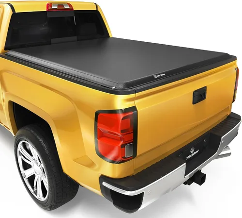 Vista 18 de YITAMOTOR - Funda rígida de triple pliegue para tonneau de camioneta de 5.8 pies, compatible con GMC Sierra 1500 y Chevy Silverado 2007 al 2013