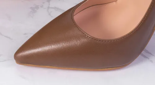 Vista 8 de Leona - Zapatos de tacón alto de aguja de 5 pulgadas para mujer, clásicos y sexis, con punta puntiaguda, hechos a mano a la perfección.