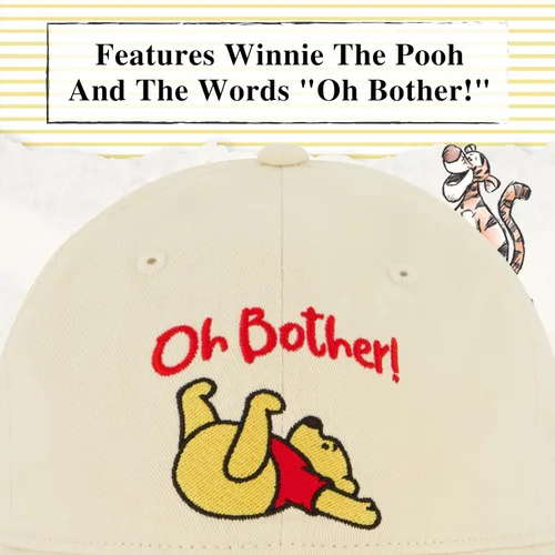 Vista 21 de Disney Winnie The Pooh Dad Hat, Adjustable Cotton Baseball Cap with Curved Brim