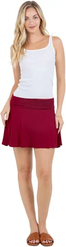 Vista 7 de Azules Minifalda básica y versátil para mujer, acampanada, casual, falda fluida para mujer