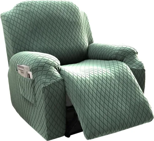 Vista 10 de Funda elástica para silla reclinable, 8 piezas de 1, 2, 3 plazas, funda para sillón reclinable con bolsillo y protector de muebles