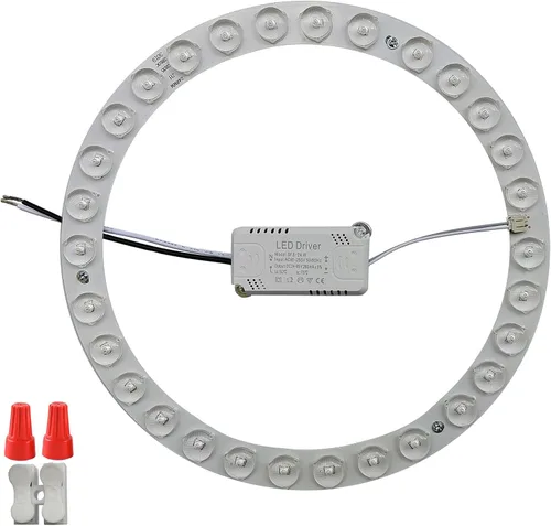 Vista 9 de Kit de luz LED de montaje empotrado para ventilador de techo de 12 W, panel de motor de luz LED de reajuste, luz natural de 4500 K
