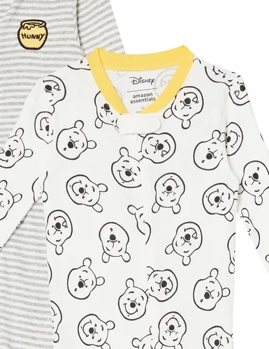 Vista 4 de Tienda Essentials Unisex Toddlers and Babies' Snug-Fit Cotton Footed Pajamas, Multipacks