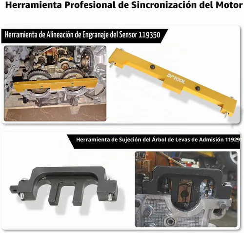Vista 2 de DPTOOL Kit de herramientas de sincronización del árbol de levas compatible con motores BMW 318I 320I 316I E87 E46 E60 E90 E85 N42 N46 N46T