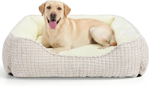 Vista 27 de MIXJOY Cama Ortopédica Rectangular Lavable para Perros Pequeños, Medianos y Grandes, Suave Calmante, Cama Duradera para Cachorros Durmientes Cojín