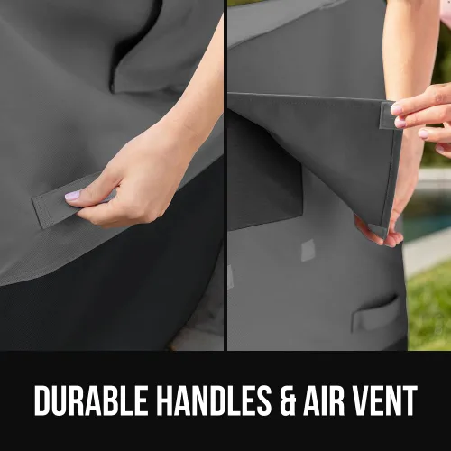 Vista 4 de GORILLA GRIP Funda impermeable para silla de patio al aire libre, 30 Negro