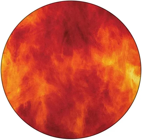 Vista 10 de Mantel de poliéster, mantel de PVC impermeable a prueba de aceite, con temática de mandala, símbolo de espíritu y ritual, se adapta a mesas redondas