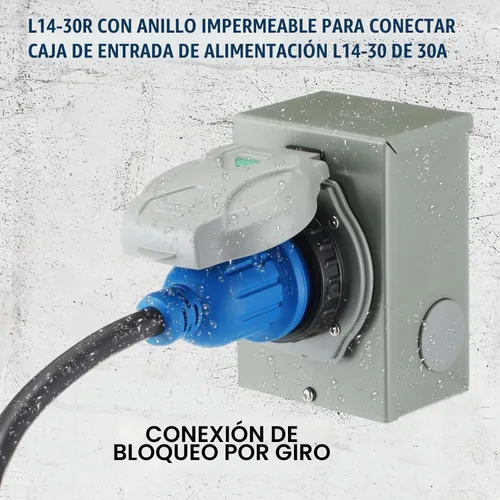 Vista 5 de Tellegloww - Adaptador de interruptor de transferencia de generador NEMA TT-30P a L14-30R de 10 pies