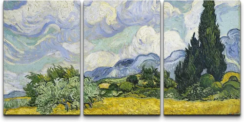 Vista 113 de wall26 Lienzo enmarcado para pared, juego de arte con flores de almendra de Vincent Van Gogh, naturaleza, ilustraciones de área silvestre, bellas
