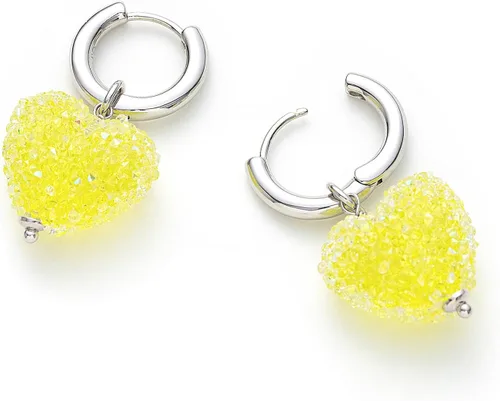Vista 3 de C.Paravano Aretes de aro de oro de 18 quilates y plata esterlina para mujer