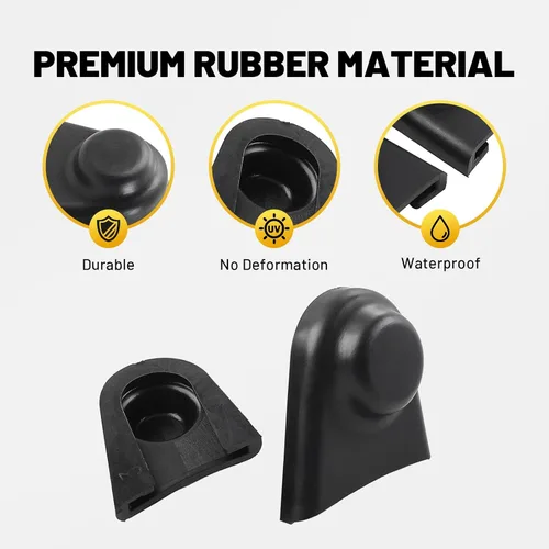 Vista 6 de FSFY - 2 piezas de cubierta de tuerca de perno de goma impermeable negra apta para motocicleta Harley Touring