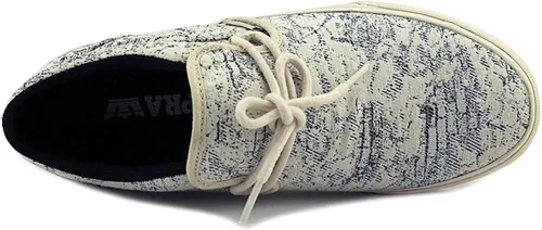 Vista 4 de Supra Cuba - Zapatillas de skate para mujer con punta redonda, color marfil
