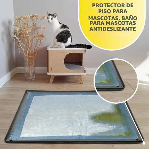 Vista 6 de Bandeja para orina de perro para almohadillas de orina de 30 x 36 pulgadas Gris